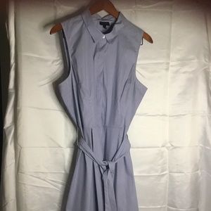 Who What Wear Blue/White Belted Dress